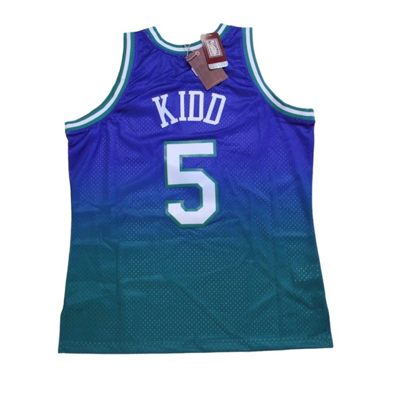 Jason Kidd #5 Dallas Mavericks 1994/95 Hardwood Classics Fadeaway NBA Jersey - Picture 2 of 3